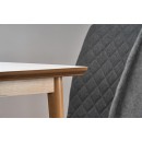 Стол обеденный HALMAR BARRET белый матовый/дуб лефкас 90-190/80